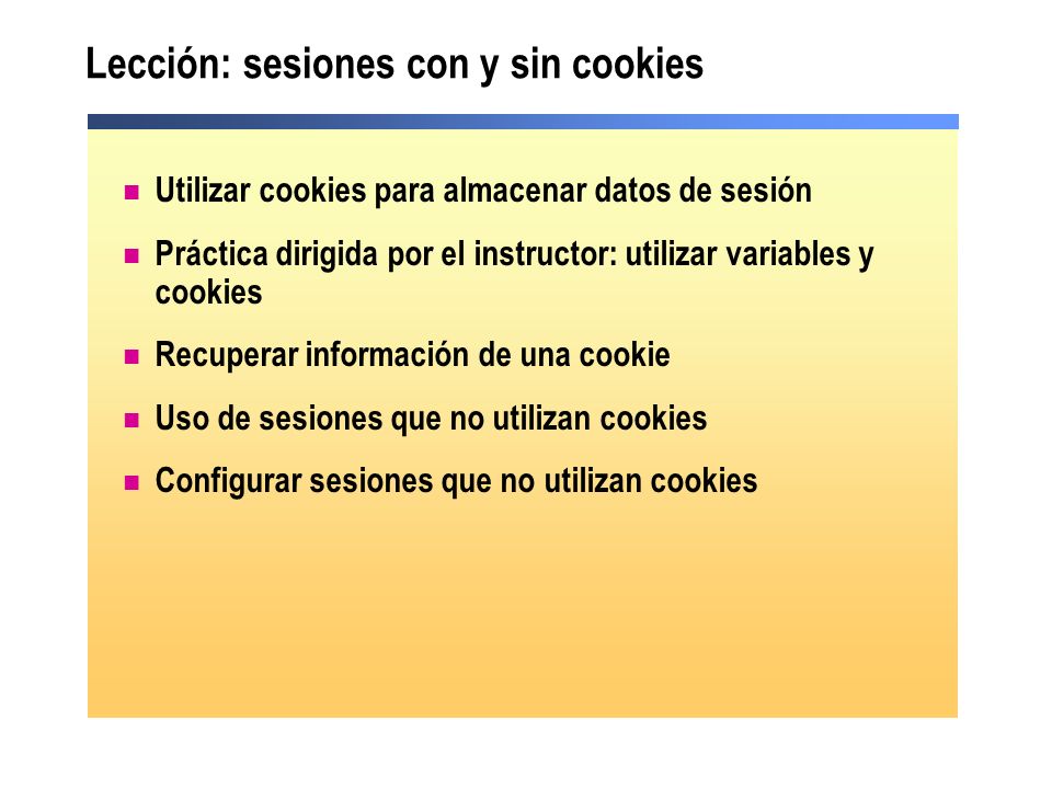 Lección: sesiones con y sin cookies