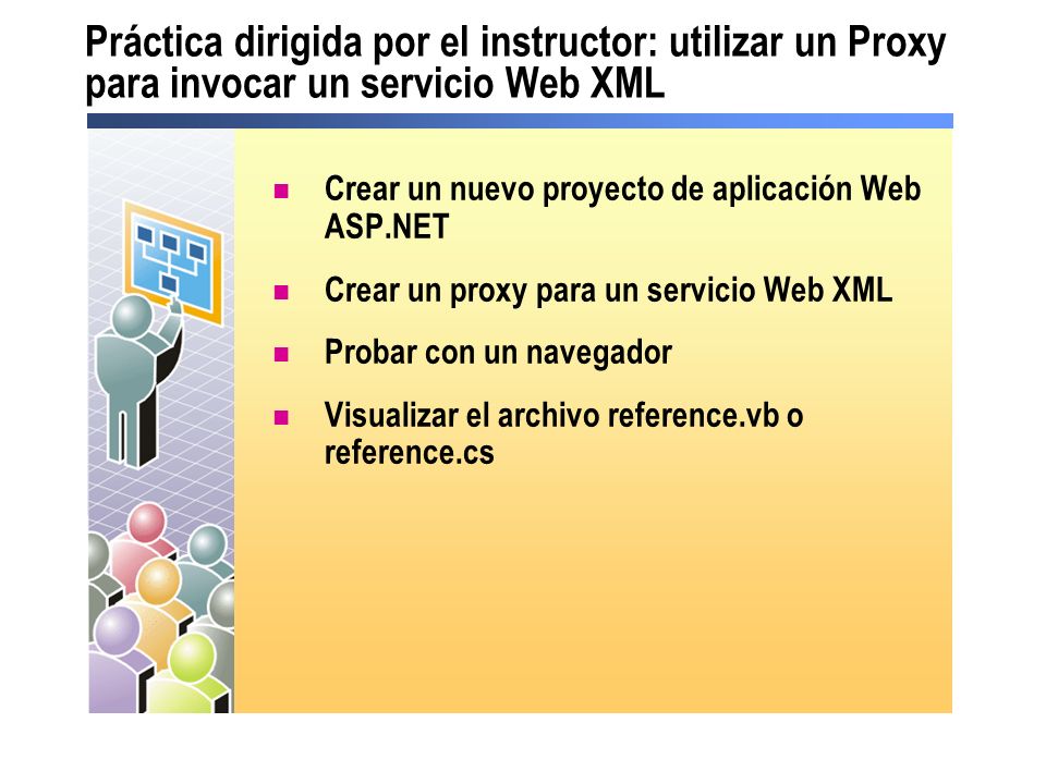 Práctica dirigida por el instructor: utilizar un Proxy para invocar un servicio Web XML