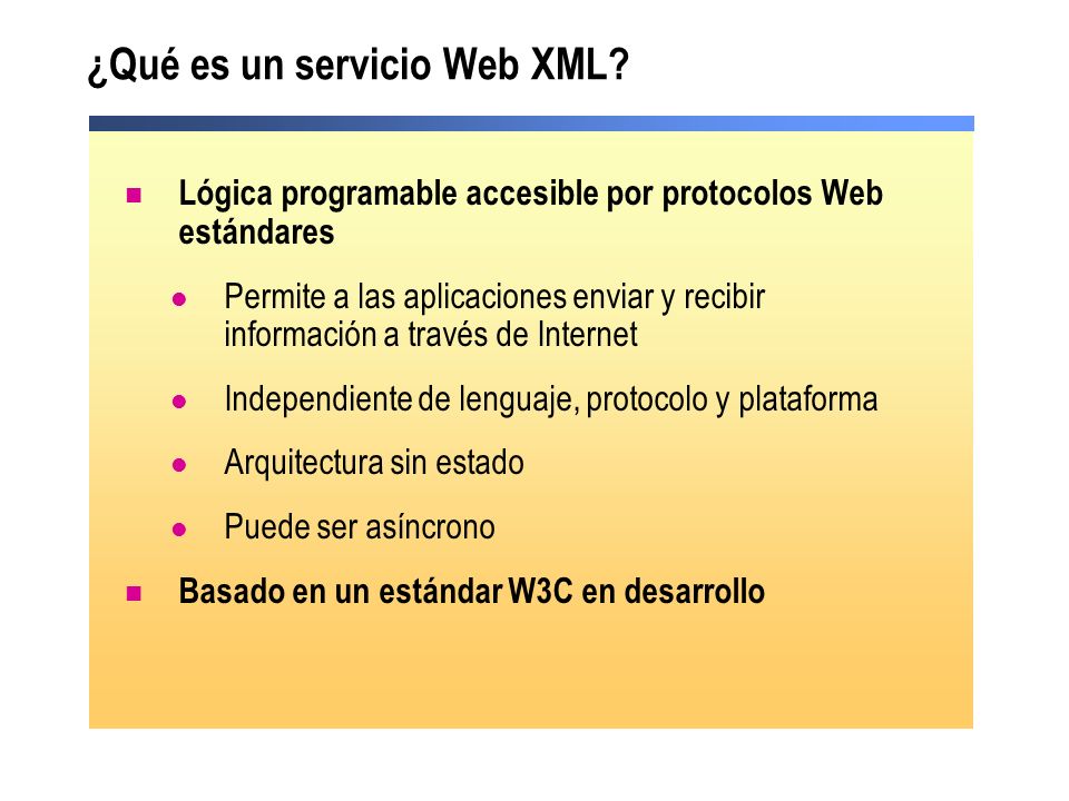¿Qué es un servicio Web XML