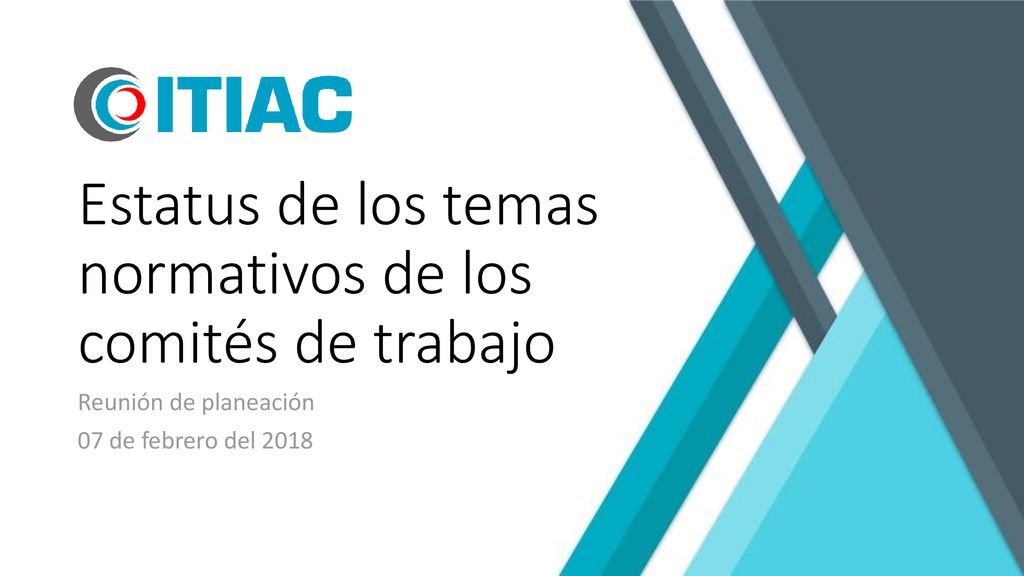 Estatus de los temas normativos de los comités de trabajo