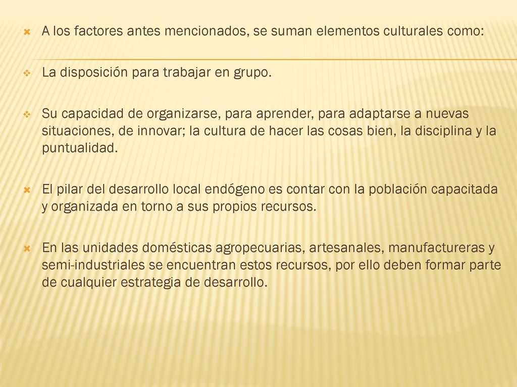 A los factores antes mencionados, se suman elementos culturales como: