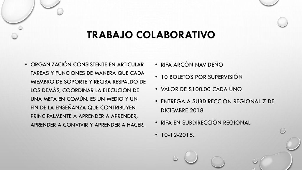 TRABAJO COLABORATIVO Rifa Arcón Navideño 10 Boletos por supervisión