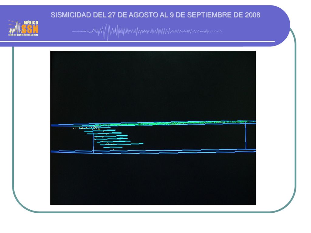 SISMICIDAD DEL 27 DE AGOSTO AL 9 DE SEPTIEMBRE DE 2008