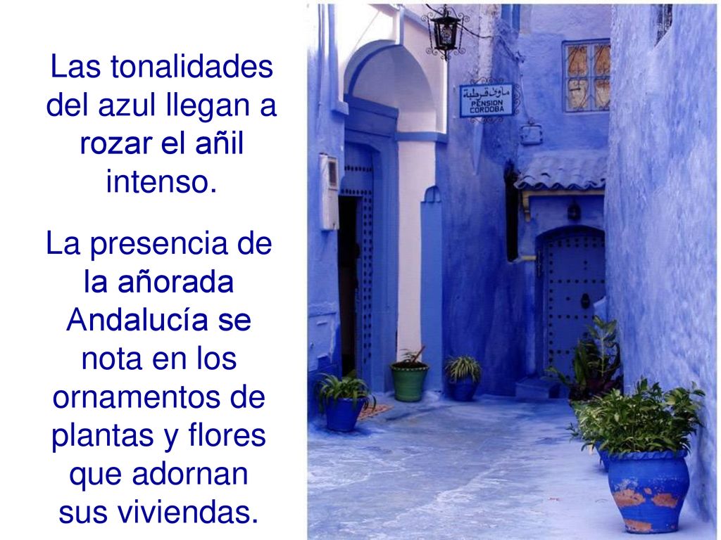 Las tonalidades del azul llegan a rozar el añil intenso.