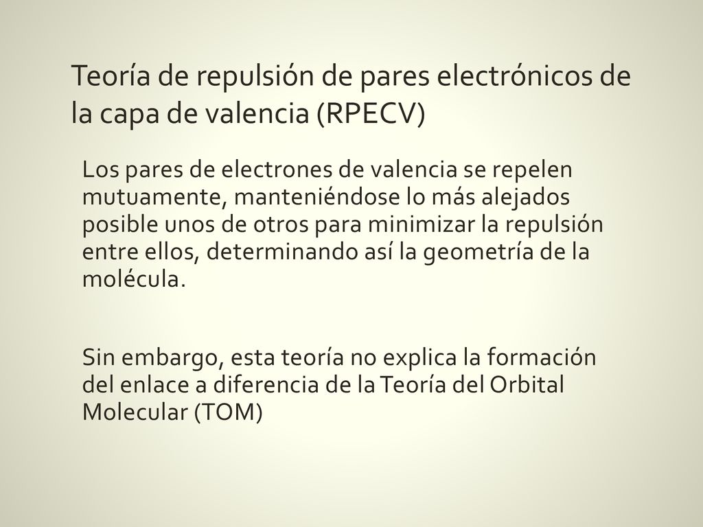 Teoría de repulsión de pares electrónicos de la capa de valencia (RPECV)