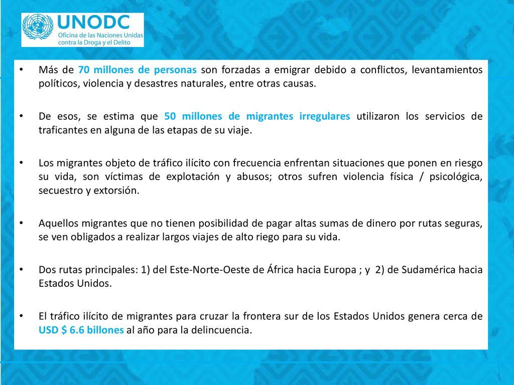 Más de 70 millones de personas son forzadas a emigrar debido a conflictos, levantamientos políticos, violencia y desastres naturales, entre otras causas.