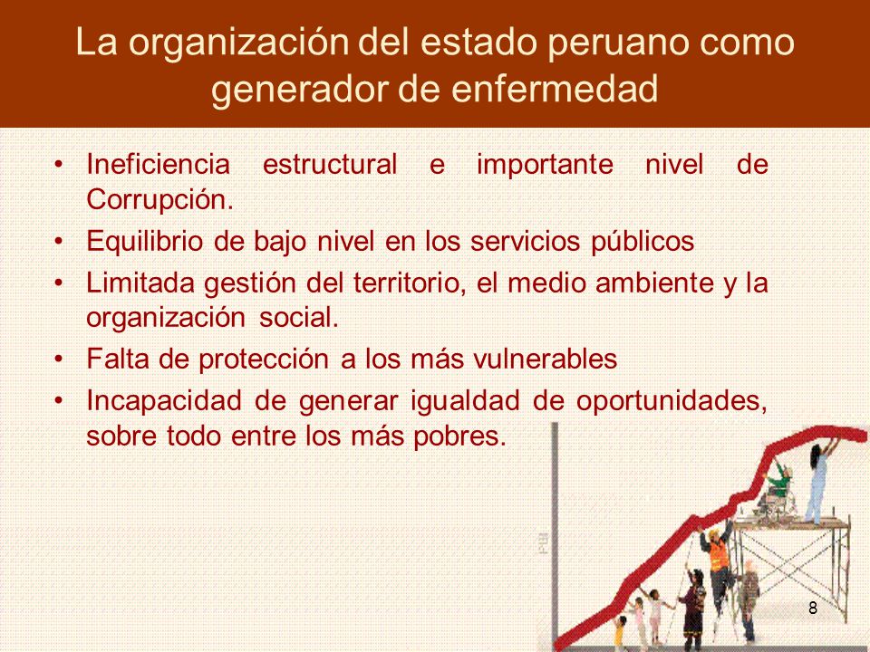 La organización del estado peruano como generador de enfermedad