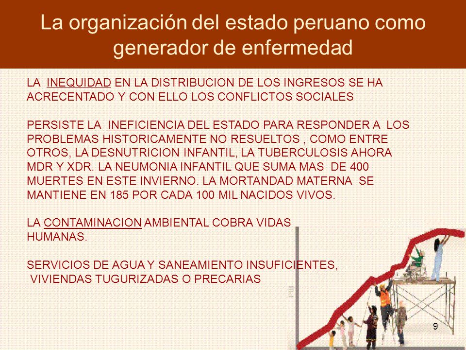 La organización del estado peruano como generador de enfermedad