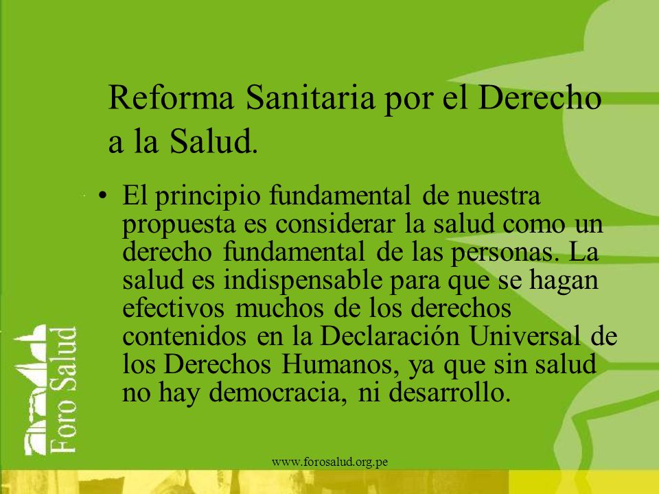 Reforma Sanitaria por el Derecho a la Salud.