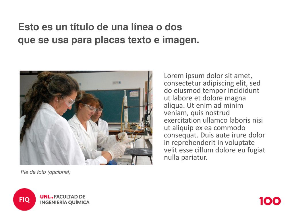Esto es un título de una línea o dos que se usa para placas texto e imagen.