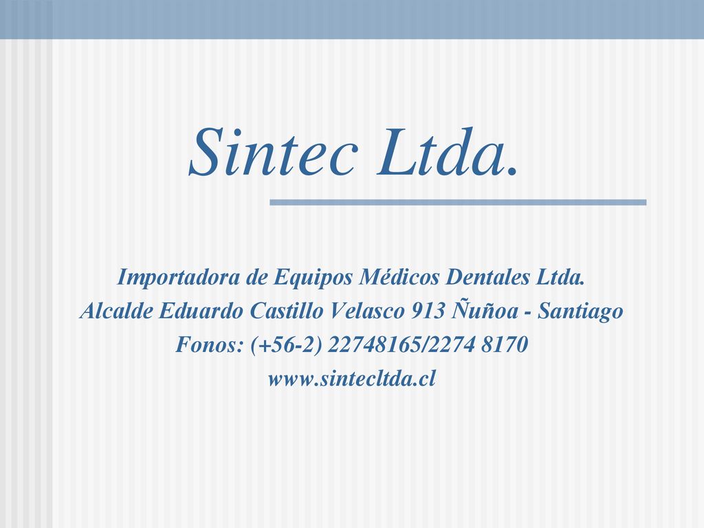 Sintec Ltda. Importadora de Equipos Médicos Dentales Ltda.