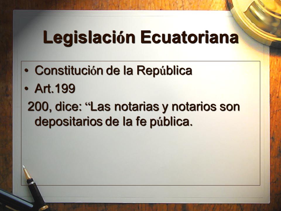 Legislación Ecuatoriana