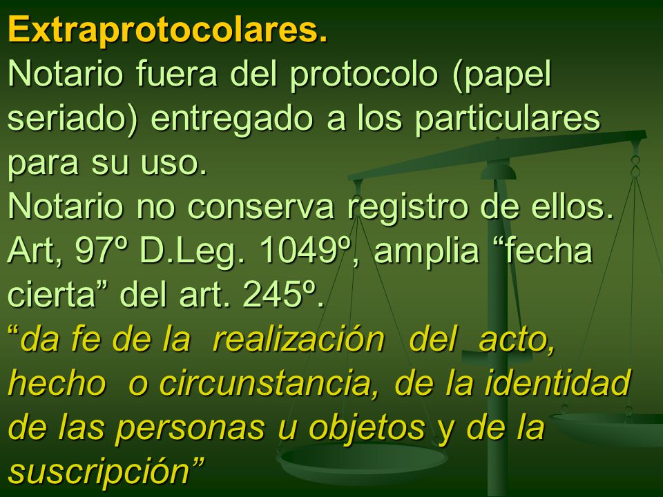 Extraprotocolares.