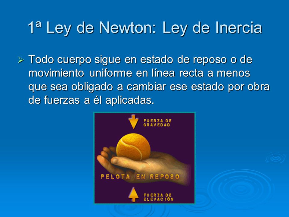 1ª Ley de Newton: Ley de Inercia
