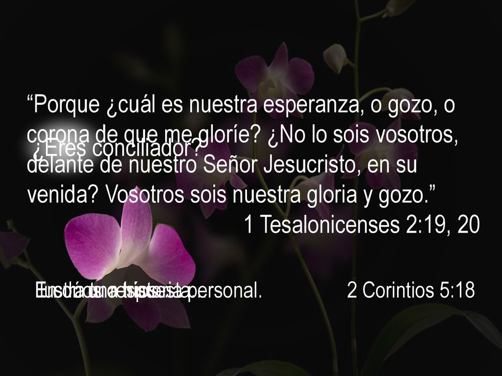Porque ¿cuál es nuestra esperanza, o gozo, o corona de que me gloríe