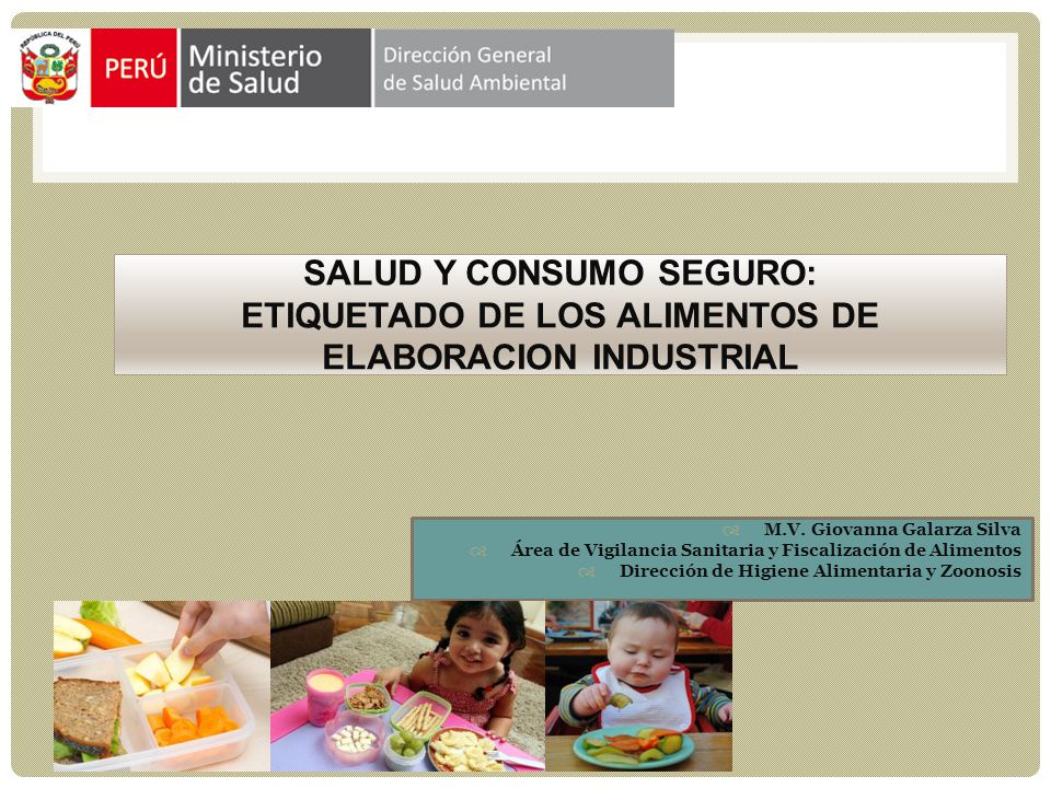 SALUD Y CONSUMO SEGURO: ETIQUETADO DE LOS ALIMENTOS DE ELABORACION INDUSTRIAL