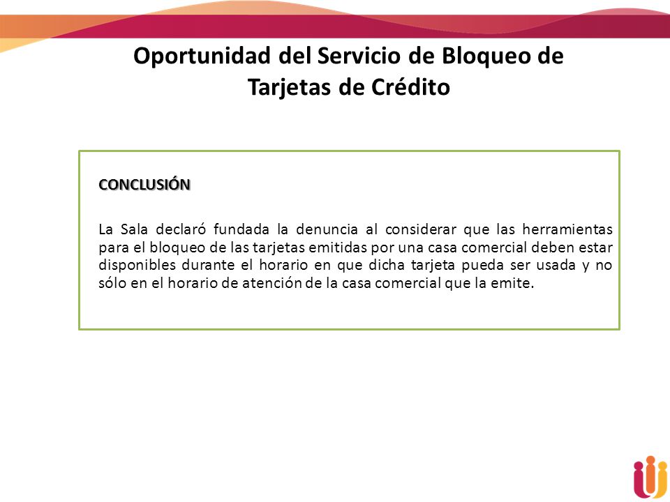 Oportunidad del Servicio de Bloqueo de Tarjetas de Crédito