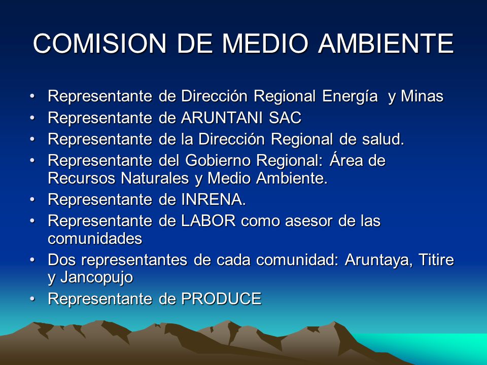 COMISION DE MEDIO AMBIENTE