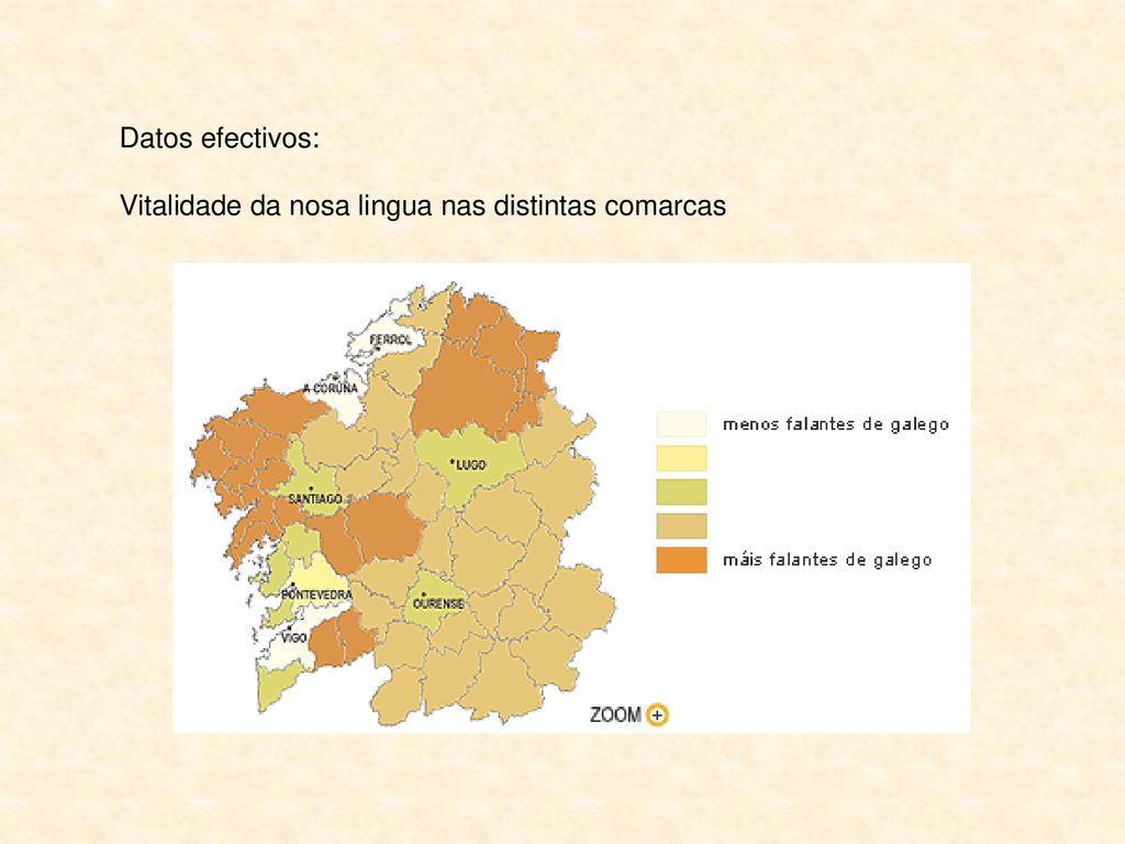 Datos efectivos: Vitalidade da nosa lingua nas distintas comarcas