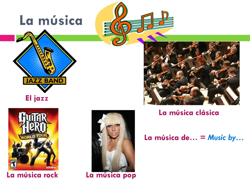 La música El jazz La música clásica La música de… = Music by…