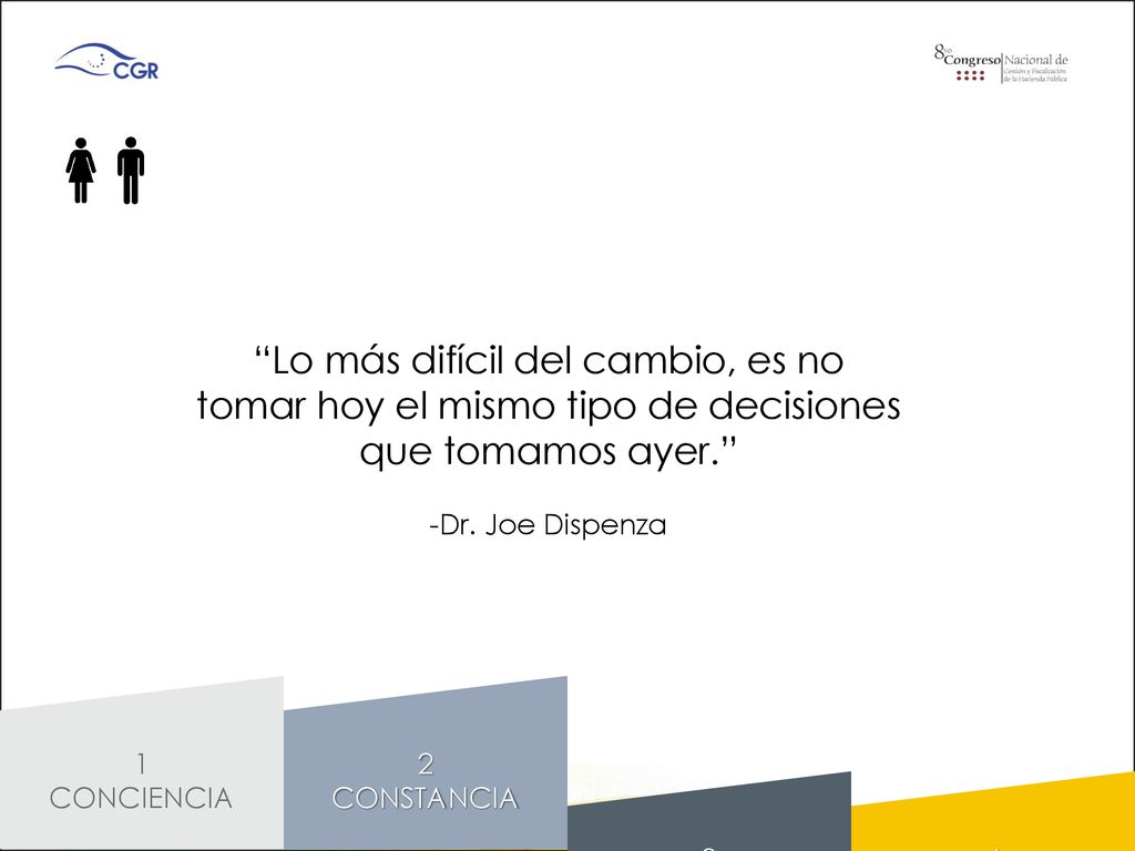 Lo más difícil del cambio, es no tomar hoy el mismo tipo de decisiones que tomamos ayer.