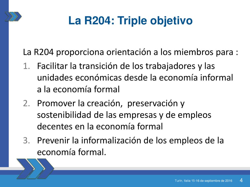 La R204: Triple objetivo La R204 proporciona orientación a los miembros para :