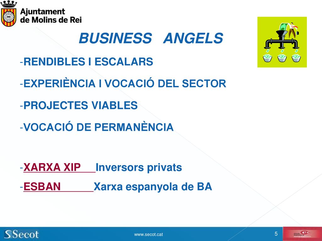 BUSINESS ANGELS RENDIBLES I ESCALARS EXPERIÈNCIA I VOCACIÓ DEL SECTOR