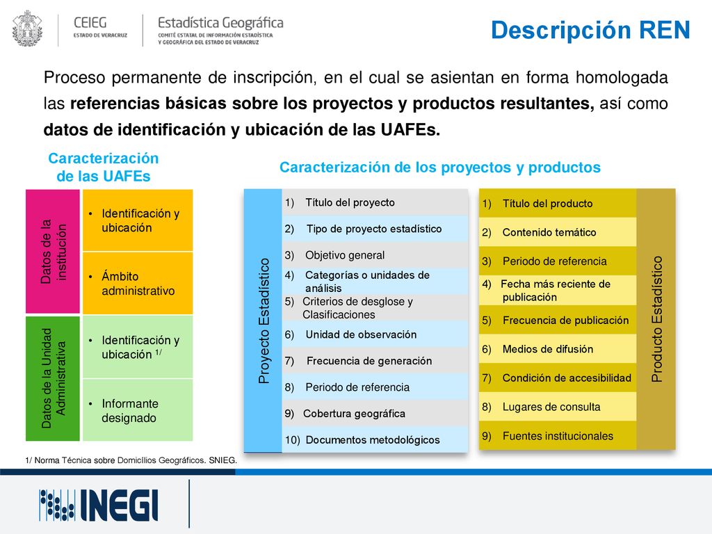 Caracterización de los proyectos y productos