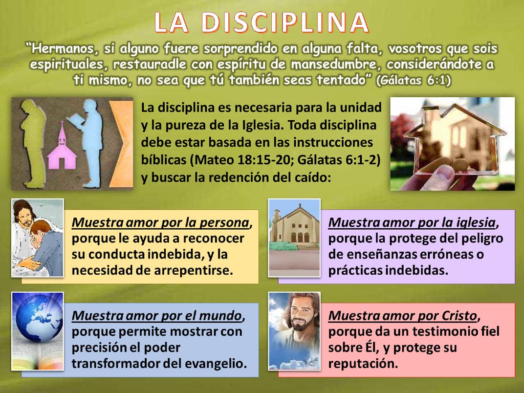 La disciplina es necesaria para la unidad y la pureza de la Iglesia