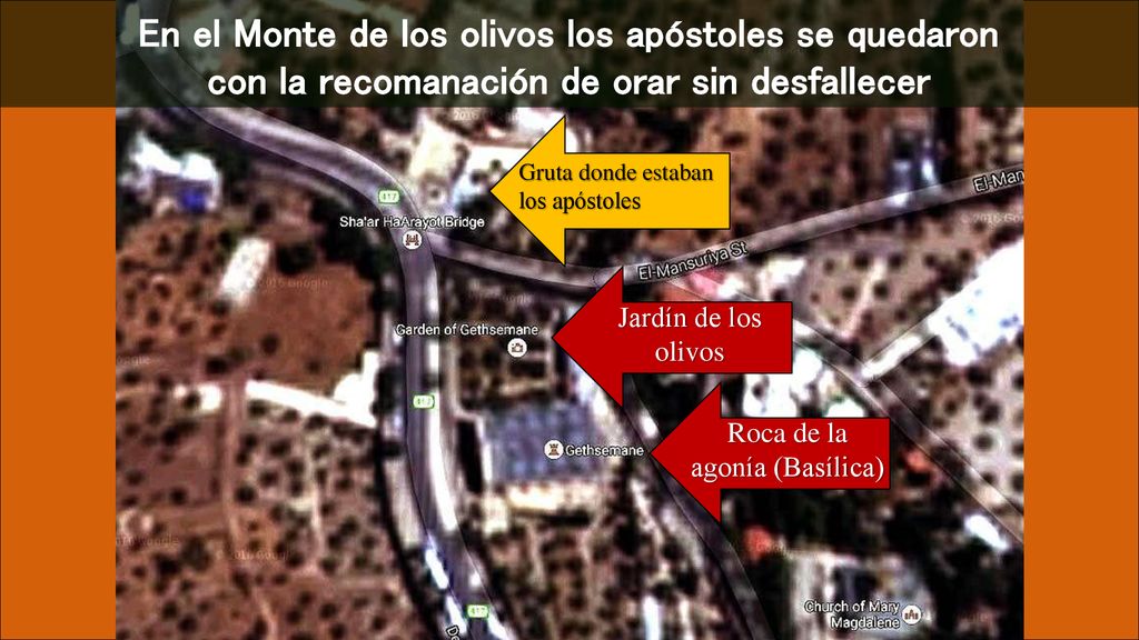 En el Monte de los olivos los apóstoles se quedaron