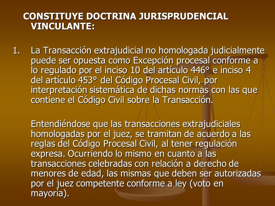 CONSTITUYE DOCTRINA JURISPRUDENCIAL VINCULANTE: