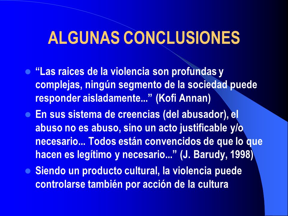 ALGUNAS CONCLUSIONES