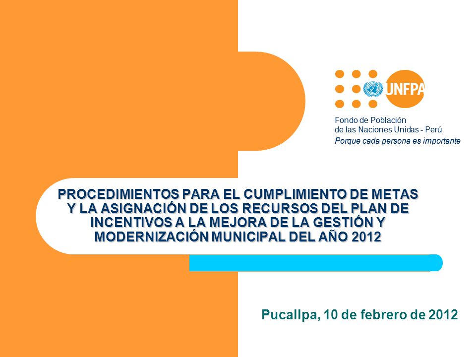 Fondo de Población de las Naciones Unidas - Perú. Porque cada persona es importante.