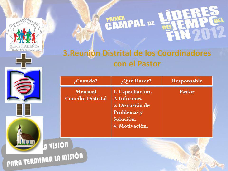 3.Reunión Distrital de los Coordinadores con el Pastor