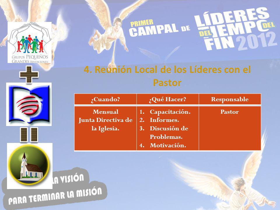 4. Reunión Local de los Líderes con el Pastor