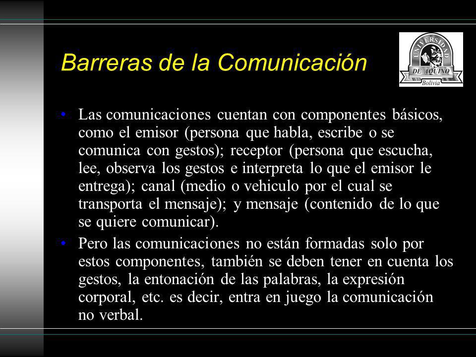 Barreras de la Comunicación