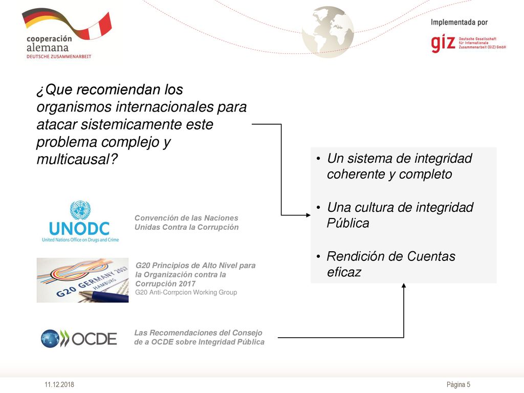 ¿Que recomiendan los organismos internacionales para atacar sistemicamente este problema complejo y multicausal