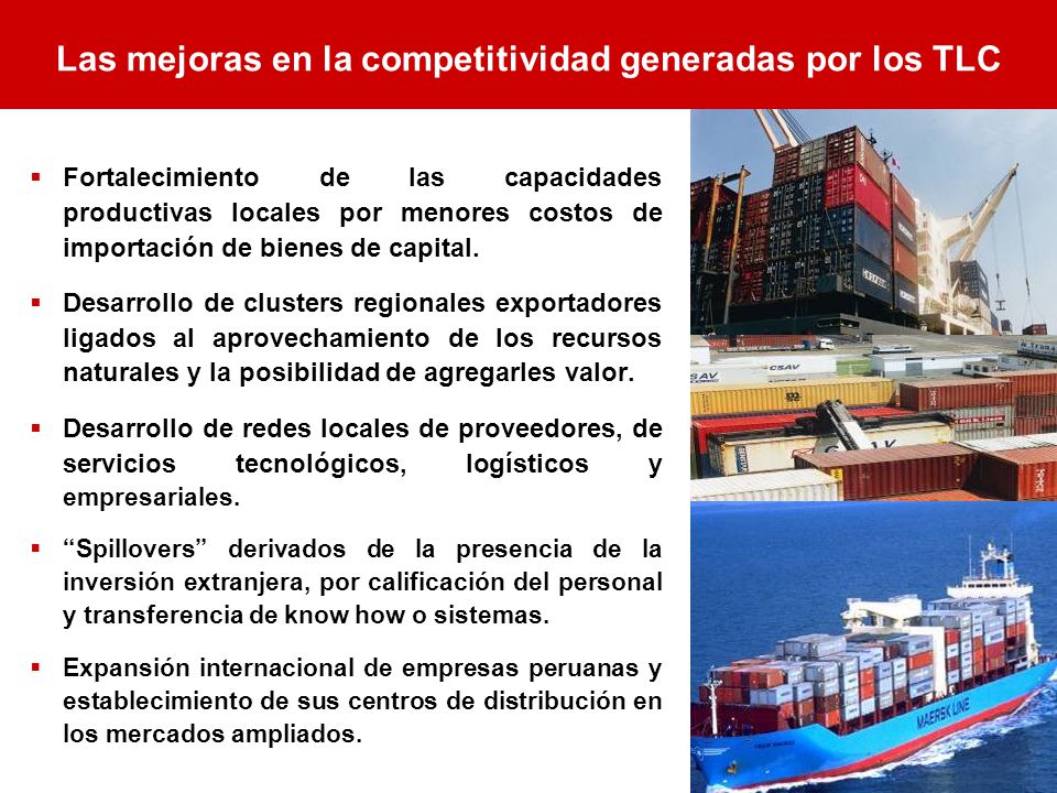 Las mejoras en la competitividad generadas por los TLC