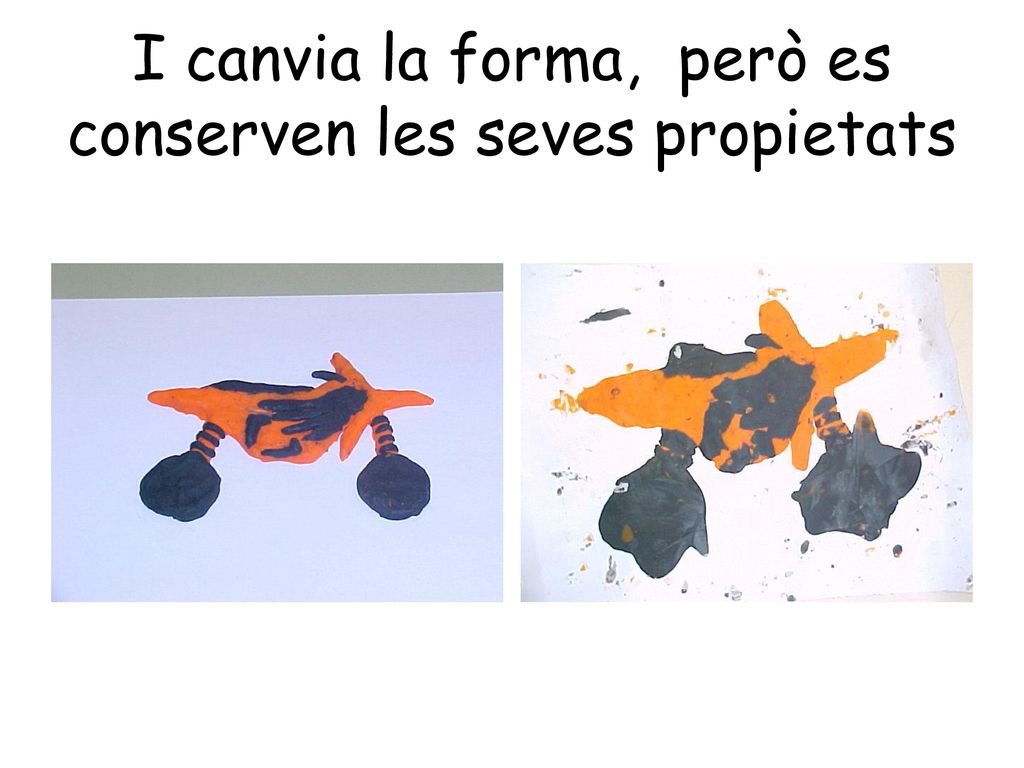 I canvia la forma, però es conserven les seves propietats