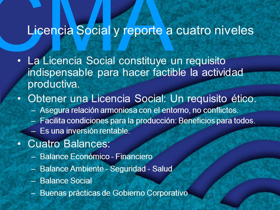 Licencia Social y reporte a cuatro niveles