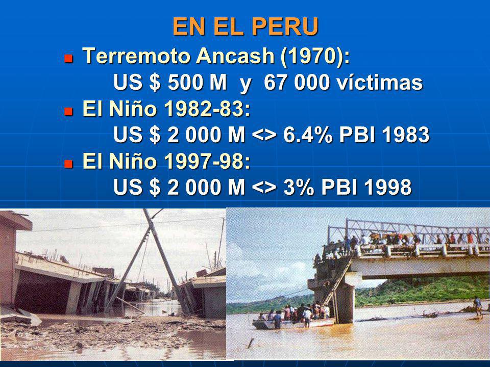 EN EL PERU Terremoto Ancash (1970): US $ 500 M y víctimas