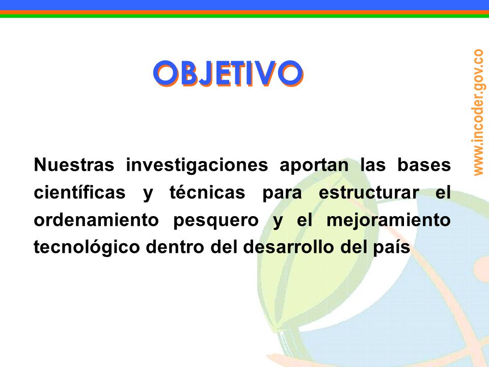 Nuestras investigaciones aportan las bases científicas y técnicas para estructurar el ordenamiento pesquero y el mejoramiento tecnológico dentro del desarrollo del país