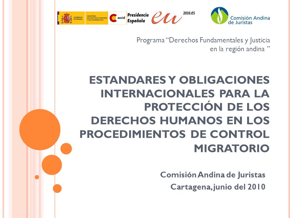 Comisión Andina de Juristas Cartagena, junio del 2010