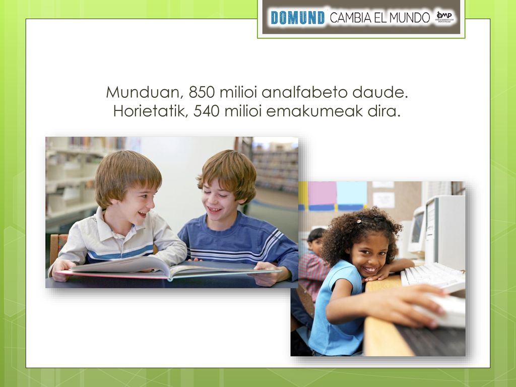 El número de analfabetos en el mundo es de 850 millones