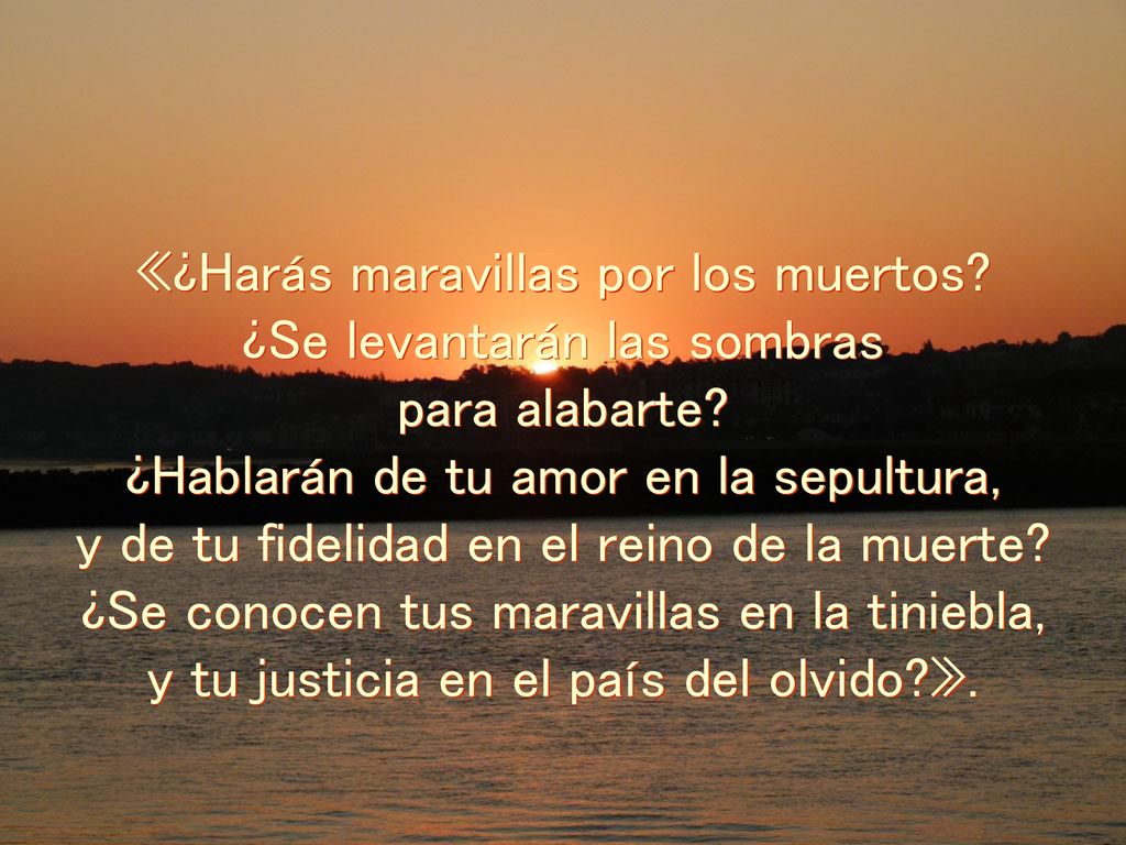 «¿Harás maravillas por los muertos ¿Se levantarán las sombras