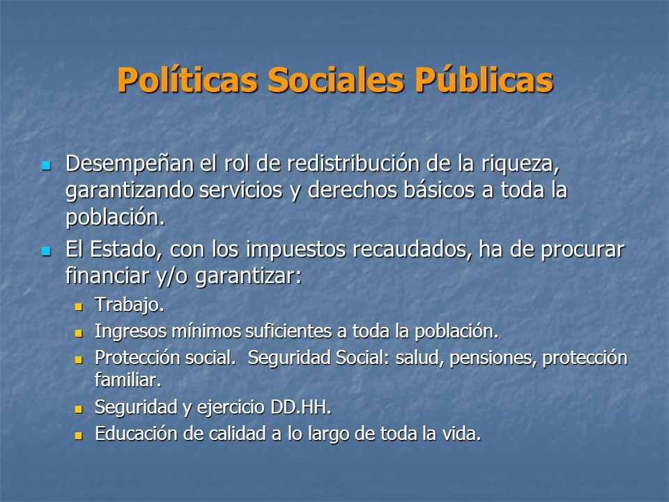 Políticas Sociales Públicas