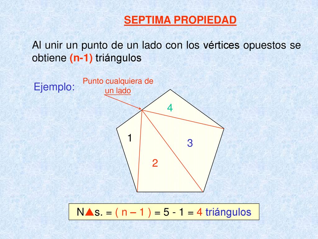Ns. = ( n – 1 ) = = 4 triángulos