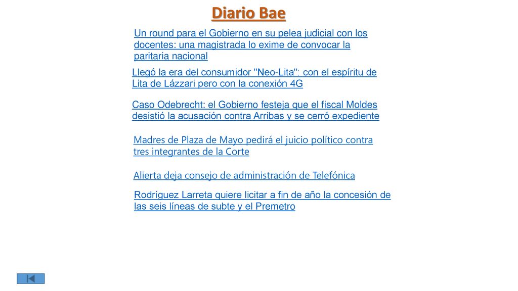 Diario Bae Un round para el Gobierno en su pelea judicial con los docentes: una magistrada lo exime de convocar la paritaria nacional.