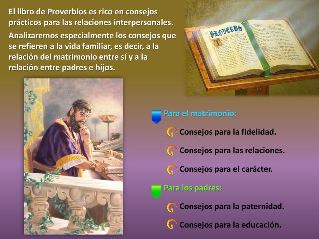 El libro de Proverbios es rico en consejos prácticos para las relaciones interpersonales.