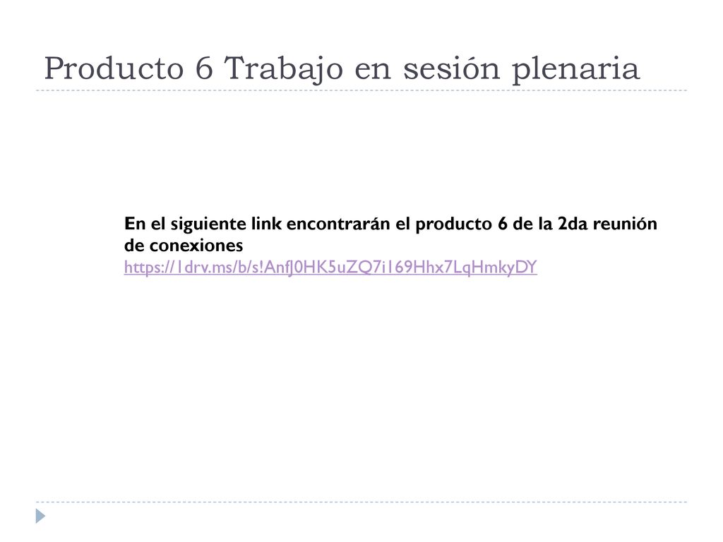 Producto 6 Trabajo en sesión plenaria
